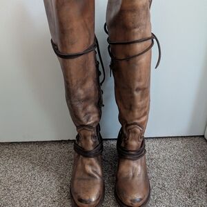 Freebird Distressed Brown Lace-Up Boots